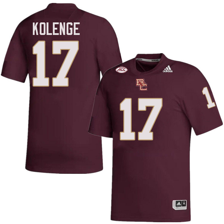 Edwin Kolenge Jersey,#17 Edwin Kolenge Boston College Eagles Football Jersey,Uniforms-Maroon